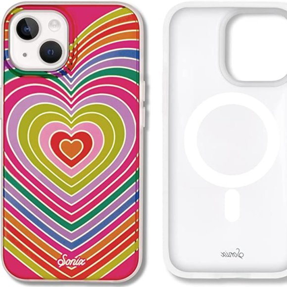 NIB Sonix Case for iPhone 14 Plus Rainbow Hearts - Picture 1 of 1